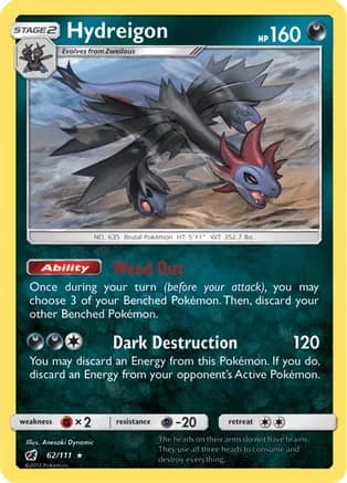 Hydreigon — SM - Crimson Invasion Pokémon TCG card by Anesaki Dynamic