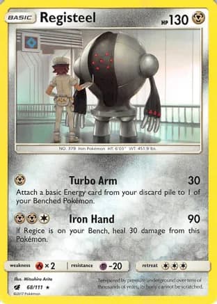 Registeel — SM - Crimson Invasion Pokémon TCG card by Mitsuhiro Arita