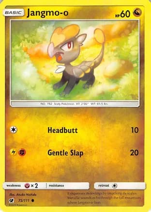 Jangmo-o — SM - Crimson Invasion Pokémon TCG card by Atsuko Nishida