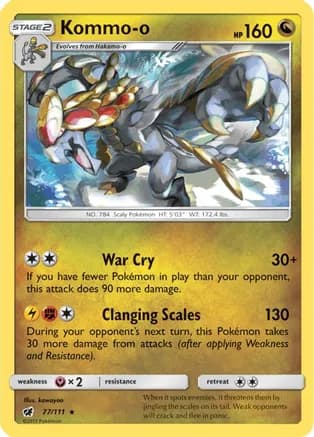 Kommo-o — SM - Crimson Invasion Pokémon TCG card by kawayoo