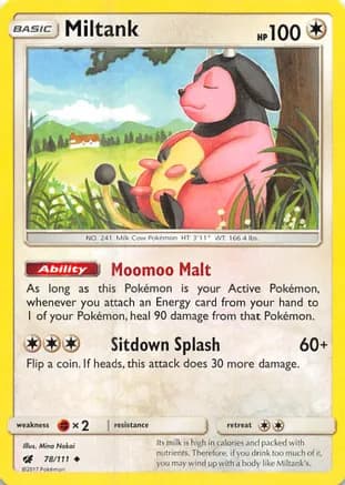 Miltank — SM - Crimson Invasion Pokémon TCG card by Mina Nakai
