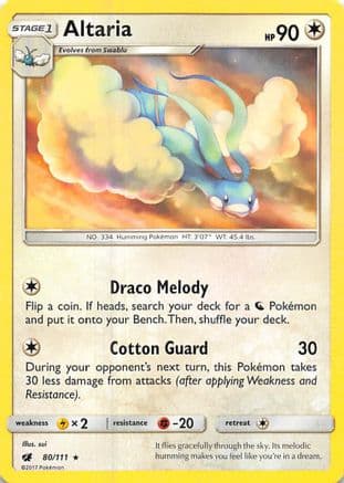 Altaria — SM - Crimson Invasion Pokémon TCG card by sui