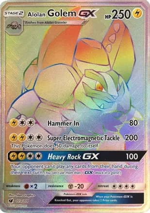 Alolan Golem GX (Secret) — SM - Crimson Invasion