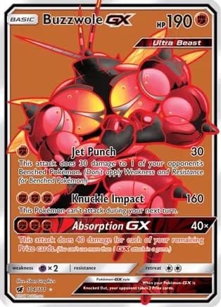 Buzzwole GX (Full Art) — SM - Crimson Invasion