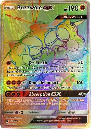 Buzzwole GX (Secret) — SM - Crimson Invasion