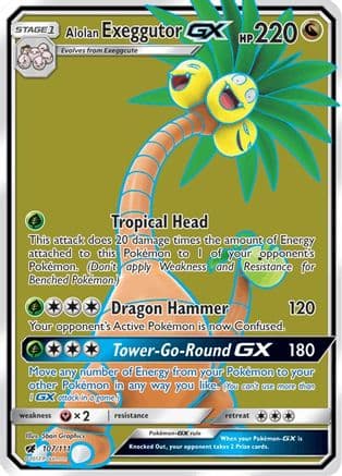 Alolan Exeggutor GX (Full Art) — SM - Crimson Invasion