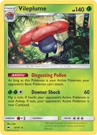 Vileplume - 6/147 (Prerelease Kit Exclusive) — Deck Exclusives
