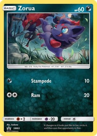Zorua - SM83 — SM Promos Pokémon TCG card by Atsuko Nishida
