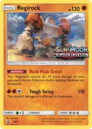 Regirock - SM74 (Prerelease) — SM Promos
