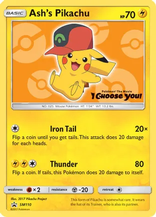Ash's Pikachu - SM110 — SM Promos