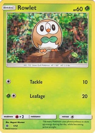 Rowlet - 1/12 — McDonald's Promos 2017 Pokémon TCG card by Megumi Mizutani