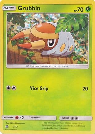 Grubbin - 2/12 — McDonald's Promos 2017 Pokémon TCG card by Akira Komayama