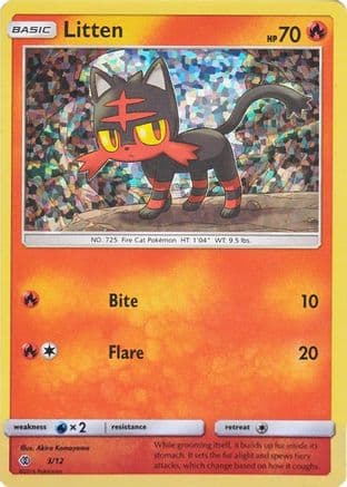 Litten - 3/12 — McDonald's Promos 2017 Pokémon TCG card by Akira Komayama