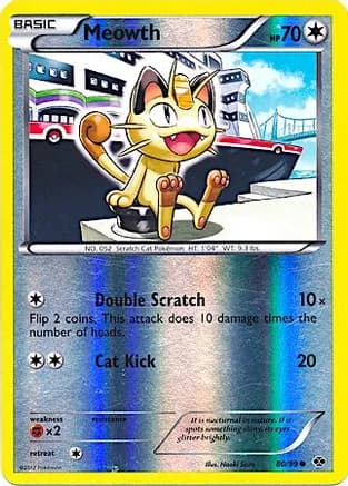 Meowth - 80/99 (Mirror Reverse Holo) — Miscellaneous Cards & Products