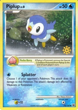 Piplup - 72/100 — Countdown Calendar Promos Pokémon TCG card by Naoyo Kimura