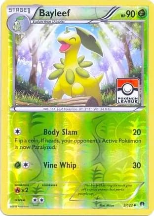 Bayleef - 2/122 (Pokemon League) — League & Championship Cards