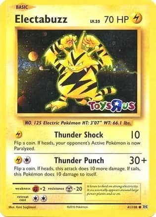 Electabuzz - 41/108 (Toys R Us Promo) — Miscellaneous Cards & Products