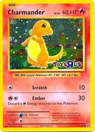 Charmander - 9/108 (Toys R Us Promo) — Miscellaneous Cards & Products