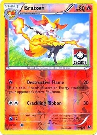 Braixen - 12/124 (Pokemon League) — League & Championship Cards
