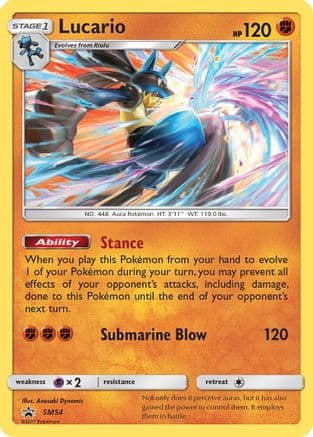 Lucario - SM54 — SM Promos Pokémon TCG card by Anesaki Dyvanus