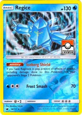 Regice - 28/111 (Pokemon League) — League & Championship Cards