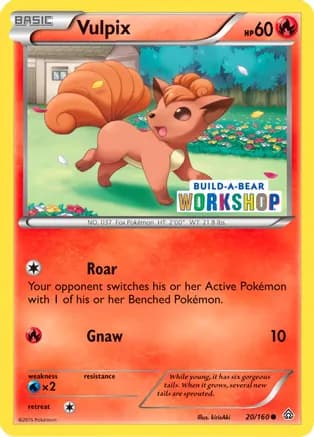 Vulpix - 20/160 (Build-A-Bear Workshop Exclusive) — Miscellaneous Cards & Products