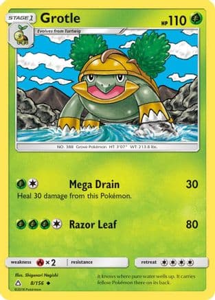 Grotle — SM - Ultra Prism Pokémon TCG card by Shigenori Negishi