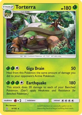 Torterra — SM - Ultra Prism Pokémon TCG card by kawayoo