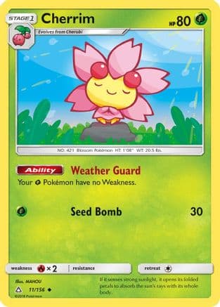 Cherrim — SM - Ultra Prism Pokémon TCG card by MAHOU