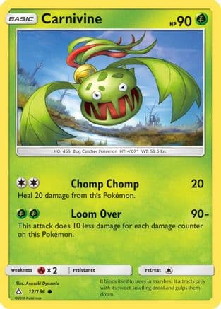 Carnivine — SM - Ultra Prism Pokémon TCG card by Shibuzoh.
