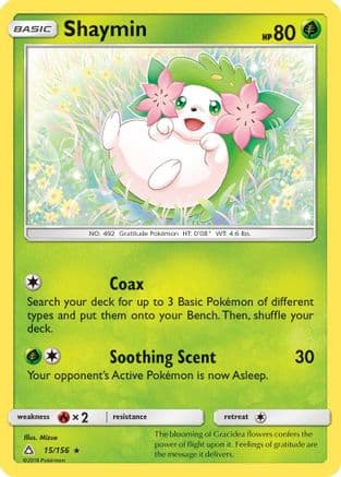 Shaymin (15) — SM - Ultra Prism Pokémon TCG card by Mizue