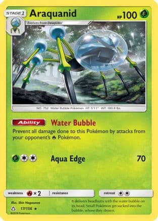 Araquanid — SM - Ultra Prism Pokémon TCG card by Shin Nagasawa