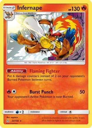 Infernape — SM - Ultra Prism Pokémon TCG card by nagimiso