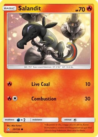 Salandit — SM - Ultra Prism Pokémon TCG card by Misa Tsutsui