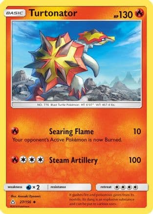 Turtonator — SM - Ultra Prism Pokémon TCG card by Anesaki Dynamic