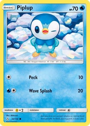 Piplup (32) — SM - Ultra Prism Pokémon TCG card by Shibuzoh.