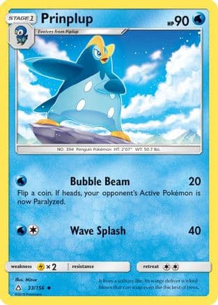 Prinplup — SM - Ultra Prism Pokémon TCG card by Mizue
