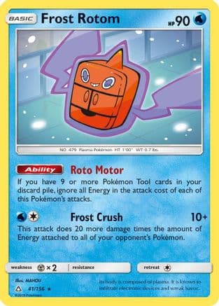 Frost Rotom — SM - Ultra Prism Pokémon TCG card by MAHOU