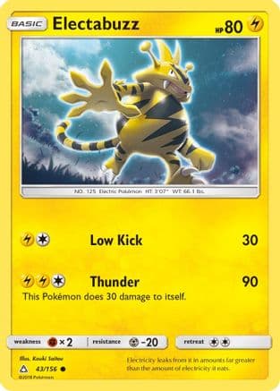 Electabuzz — SM - Ultra Prism Pokémon TCG card by Kouki Saitou