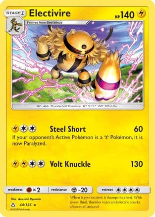 Electivire — SM - Ultra Prism Pokémon TCG card by Anesaki Dynamic