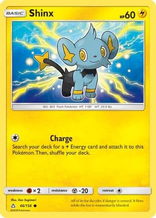 Shinx (46) — SM - Ultra Prism Pokémon TCG card by Ken Sugimori