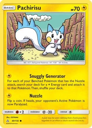 Pachirisu — SM - Ultra Prism Pokémon TCG card by Naoyo Kimura