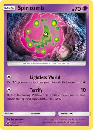 Spiritomb — SM - Ultra Prism Pokémon TCG card by Shin Nagasawa