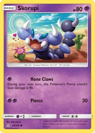 Skorupi — SM - Ultra Prism Pokémon TCG card by Misa Tsutsui