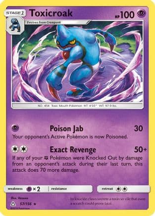 Toxicroak — SM - Ultra Prism Pokémon TCG card by Hasuno
