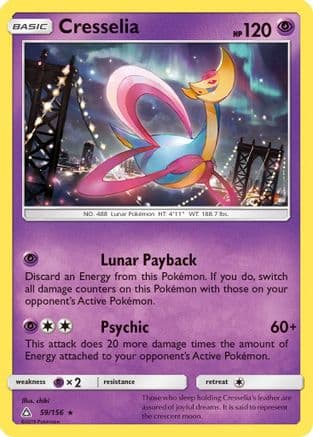 Cresselia — SM - Ultra Prism Pokémon TCG card by chibi