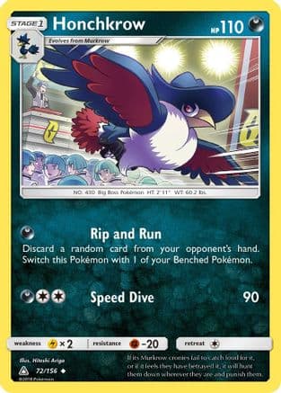 Honchkrow — SM - Ultra Prism Pokémon TCG card by Hitoshi Ariga