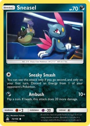 Sneasel — SM - Ultra Prism Pokémon TCG card by Masakazu Fukuda