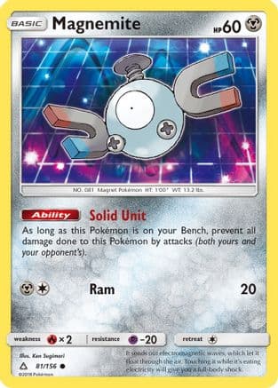 Magnemite (81) — SM - Ultra Prism Pokémon TCG card by Ken Sugimori