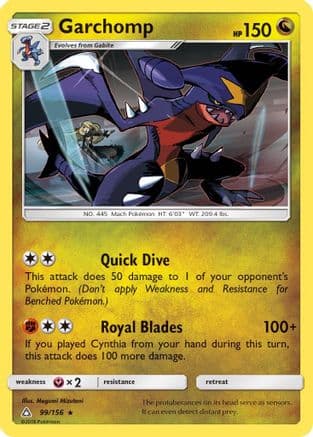 Garchomp — SM - Ultra Prism Pokémon TCG card by Megumi Mizutani